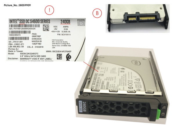 SSD SATA6G 240GB MIXED-USE 2.5' HP S4600