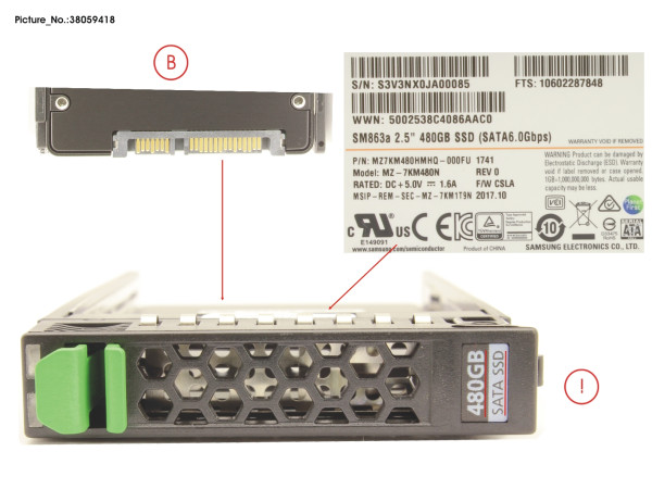 SSD SATA 6G 480GB MIXED-USE 2.5' H-P EP