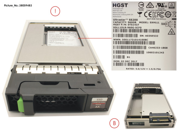 DX S3/S4 SSD SAS 3.5' 960GB 12G