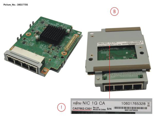 DX100/200 S3 CA NIC 4P 1G