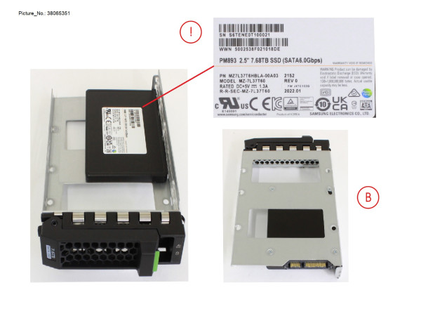 SSD SATA 6G 7.68TB RI LFF