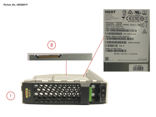 SSD SAS 12G 3.84TB READ-INT. 3.5' H-P EP