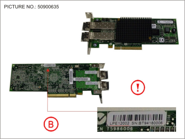 FC CTRL 8GBIT/S LPE12002 MMF LC LP