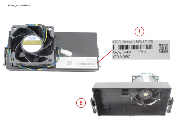 GPGPU FAN MODULE 6038-3.5" HDD