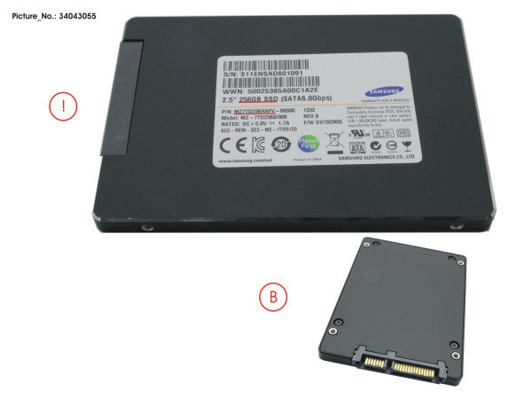 SSD S3 256GB 2.5 SATA (7MM)