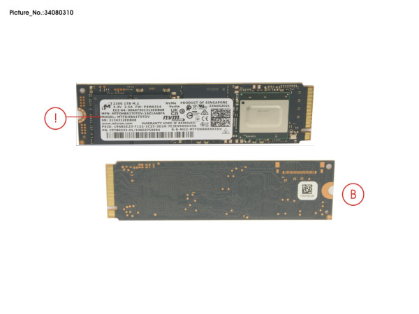 SSD PCIE M.2 2280 1TB 2300