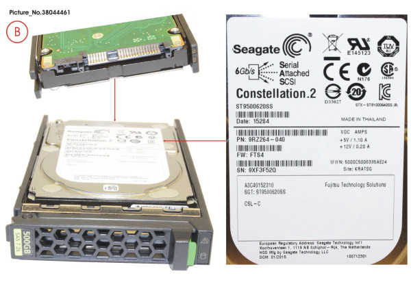 HD SAS 6G 500GB 7.2K HOT PL 2.5' BC