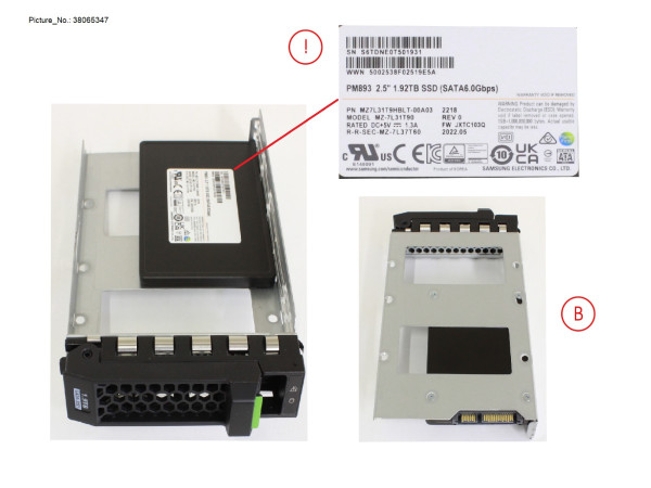 SSD SATA 6G 1.92TB RI LFF