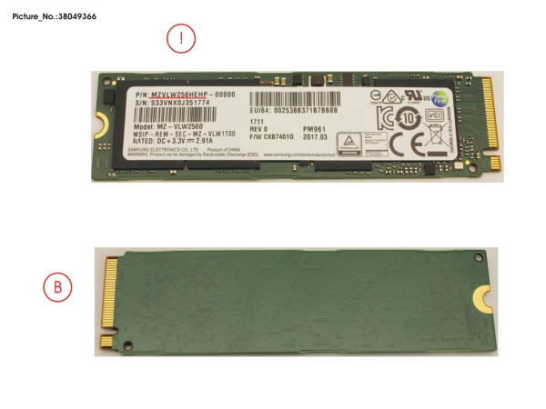 SSD PCIE M.2 2280 256GB