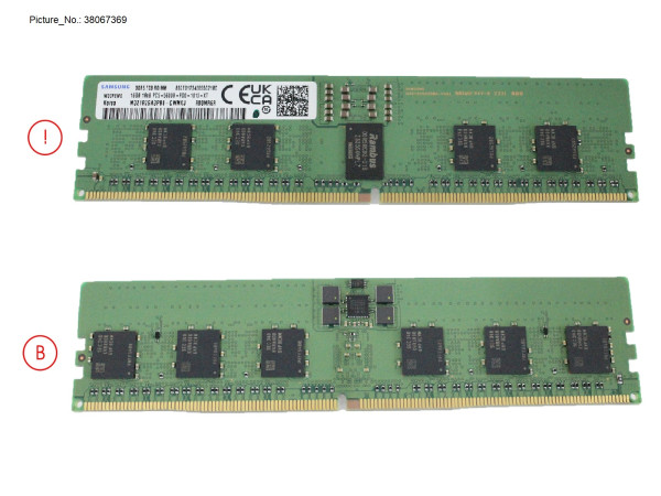 16GB (1X16GB) 1RX8 DDR5-5600 R ECC