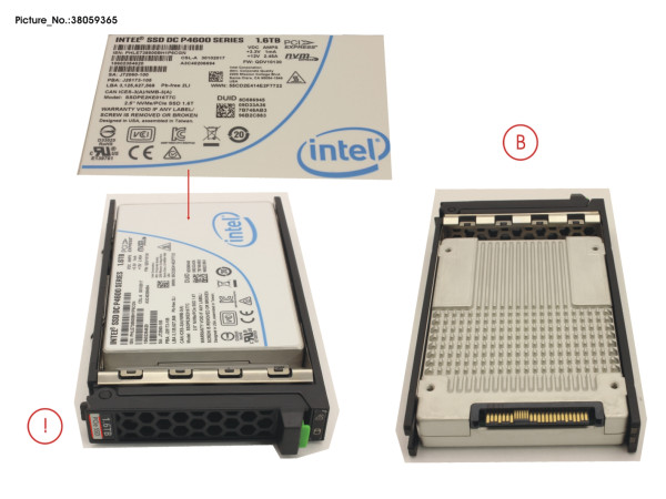 SSD PCIE3 1.6TB MIXED-USE 2.5' H-P EP