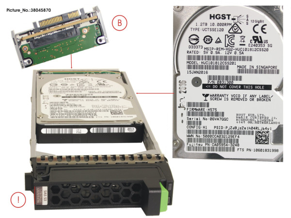 DX S3 SED DRIVE 2.5' 1.2TB 10KRPM