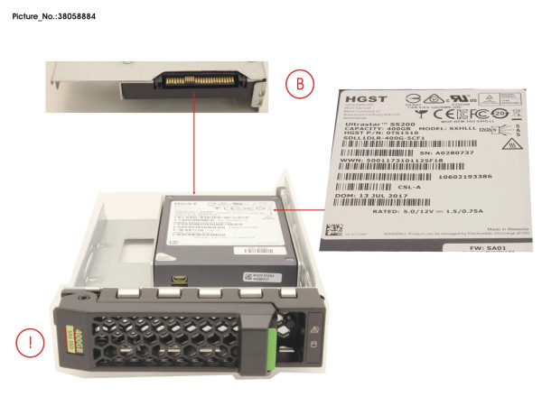 SSD SAS 12G 400GB MIXED-USE 3.5' H-P EP