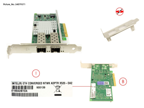 ETH CTRL 2X10GBIT PCIE X8 X520-DA2