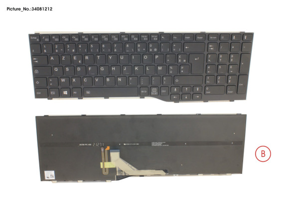 KEYBOARD BLACK W/ BL FRANCE