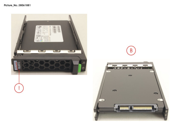 SSD SATA 6G 3.84TB READ-INT. 2.5" PM883