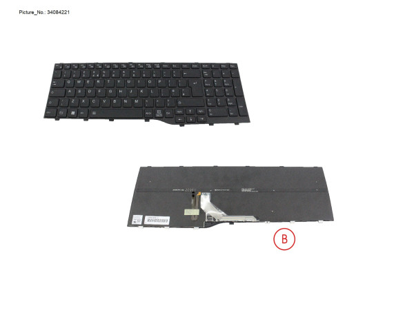 KEYBOARD BLACK W/ BL UK WIN10&11