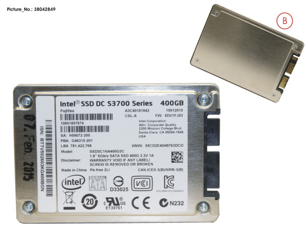 SSD SATA 6G 400GB MAIN 1.8' N H-P EP
