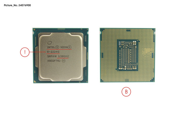 CPU XEON E-2224G 3,5GHZ 71W