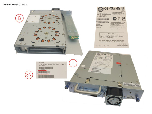 ET LT S2 DRIVE SAS LTO-5 HH ROHS SPARES