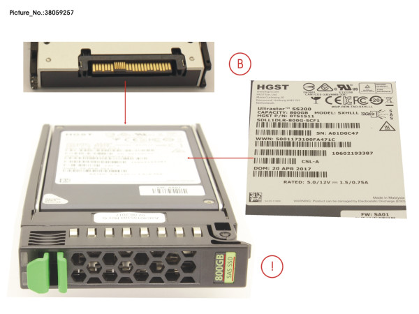 SSD SAS 12G 800GB MIXED-USE 2.5' H-P EP