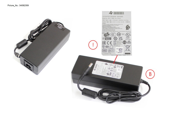 AC ADAPTER 120W F. PORT REPLICATOR PR09