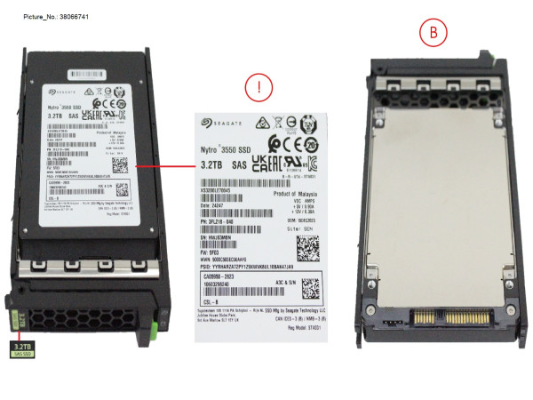 SSD SAS 12G MU 3.2TB IN SFF SLIM