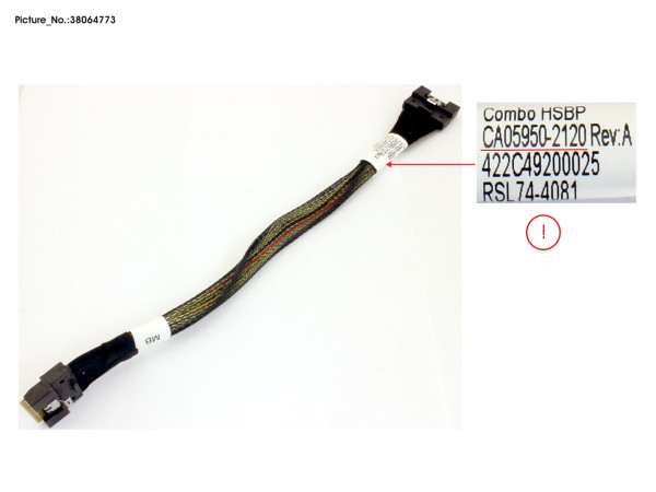 DATA MB SLIMLINE TO 8X2.5 BP CABLE