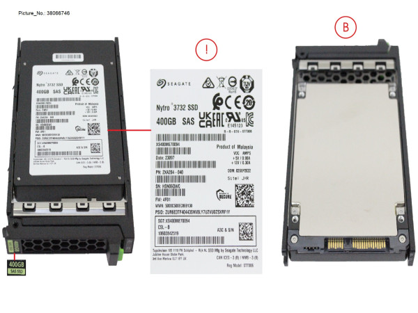 SSD SAS 12G WI 400GB SED IN SFF SLIM