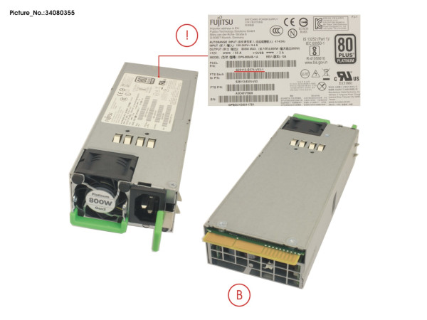 RED PSU 800/12V PLAT