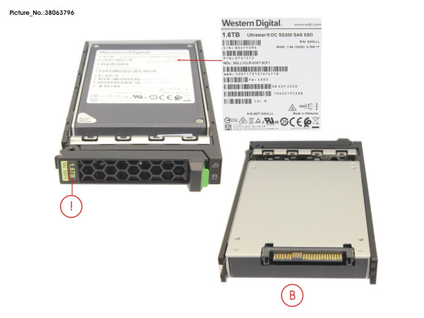 SSD SAS 12G 1600GB MU 2.5" HOT PL EP