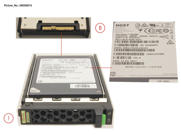 SSD SAS 12G 400GB MIXED-USE 2.5' H-P EP
