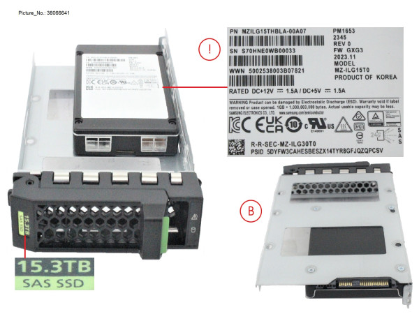 SSD SAS 24G RI 15.36TB SED IN LFF SLIM