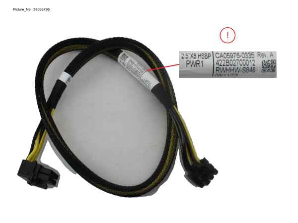 POWER CABLE, MB TO 2.5X8 FHSBP