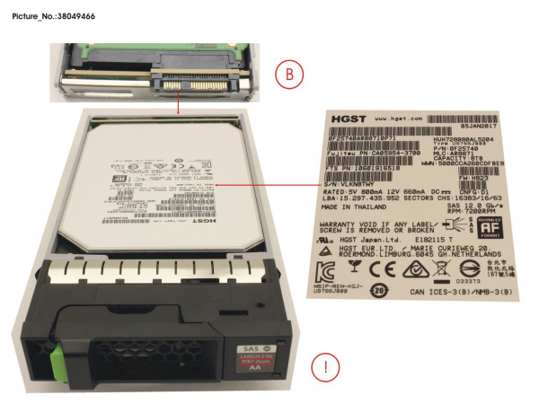 DX S4 HD DRIVE 3.5' 8TB 7.2K AF