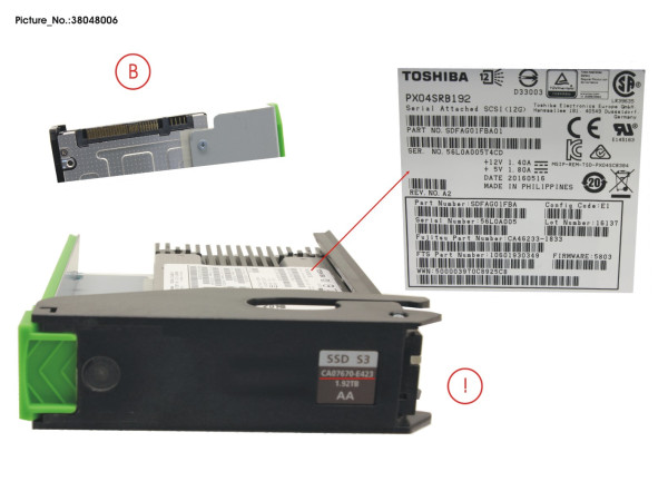 DX HD-DE SPARE SSD 1.92TB