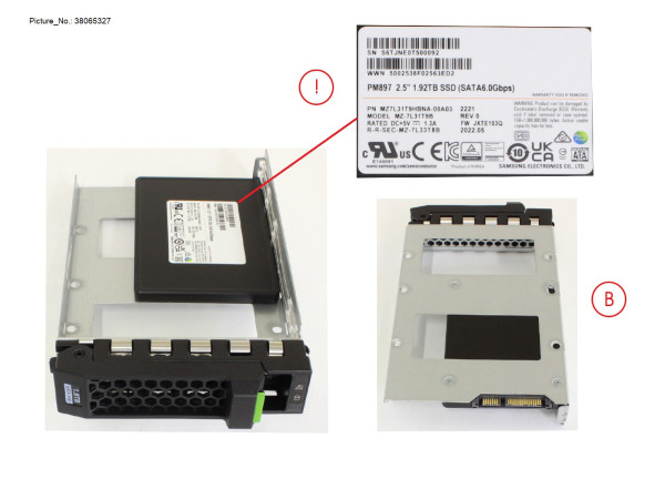 SSD SATA 6G 1.92TB MU LFF