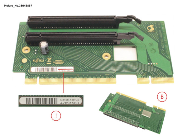 RISER CARD D3458 PCIE X16+X4