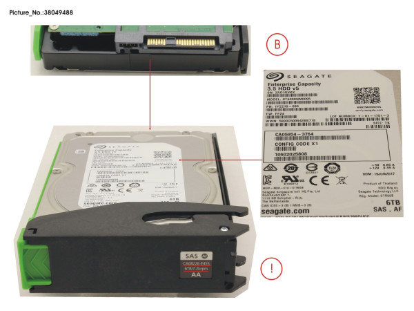 DX S4 HDDE HD DRIVE 6TB 7.2K AF