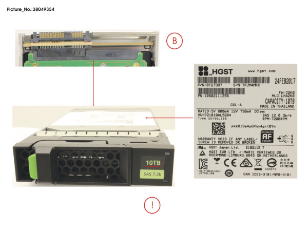 JX40 S2 3.5" 10TB 7K2 12G 512E