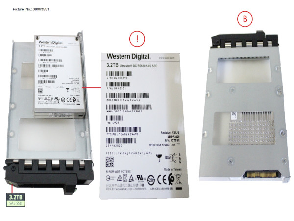 SSD SAS 12G 3200GB MU SFF IN LFF NEXPDES