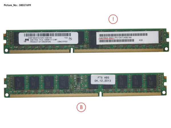 DX100/200 S3 CACHEMEM 4GB 1X DIMM