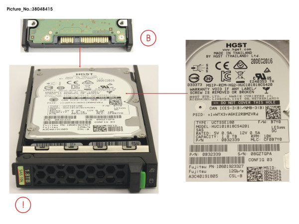 HD SAS 12G 1.8TB 10K 512E SED H-PL 2.5'