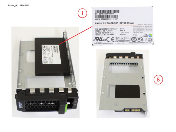 SSD SATA 6G 960GB RI LFF