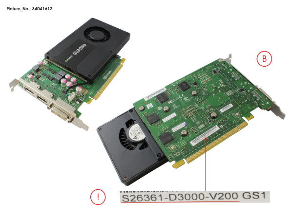 VGA NVIDIA QUADRO K2000 2GB