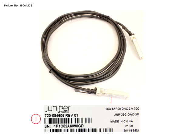 25G DIRECT ATTACHED CABLE(TWINAX 3M, 1PA