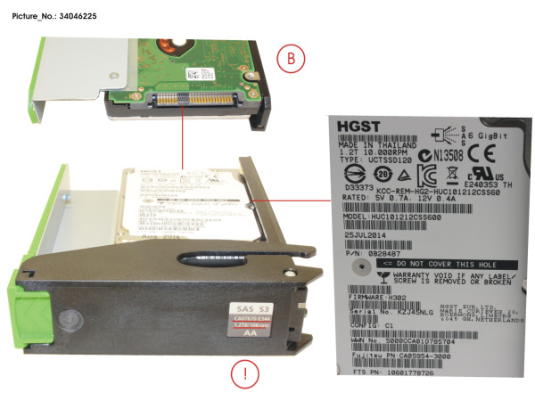 DX HDDE HD SAS 1,2 TB 10K X1