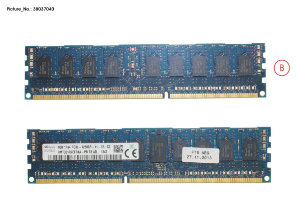 4 GB DDR3 RG LV 1600 MHZ PC3-12800 1R