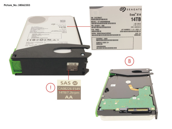 DX S4 HDDE HD DRIVE 3.5" 14TB 7.2K