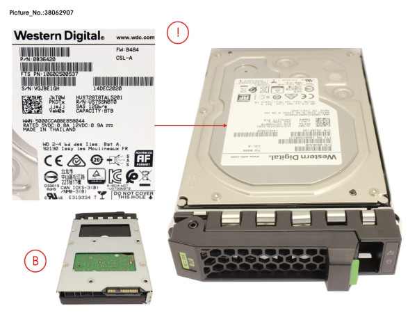 HD SAS 12G 8TB 7.2K 512E SED H-PL 3.5'